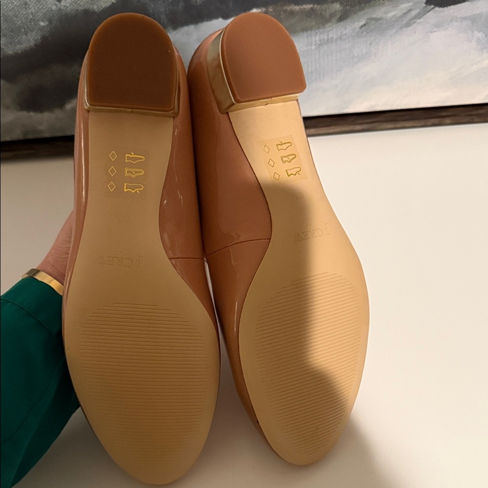 J Crew Classic Patent Leather Ballet Flats in Blush - Size 8.5 NWT - Picture 4 of 4